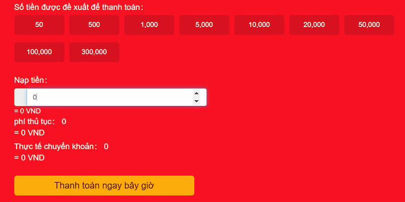 Chuyển khoản tiền chơi qua ngân hàng